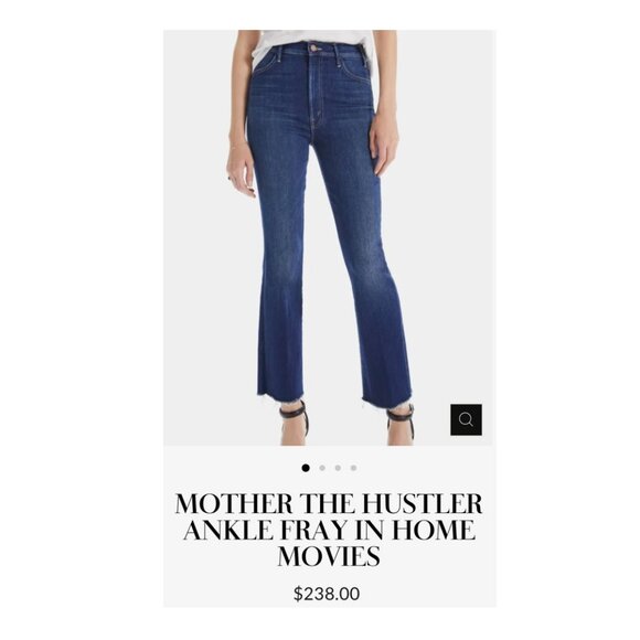 MOTHER DENIM THE HUSTLER ANKLE FRAY JEANS HOME MOVIES sz 27 - Picture 2 of 10